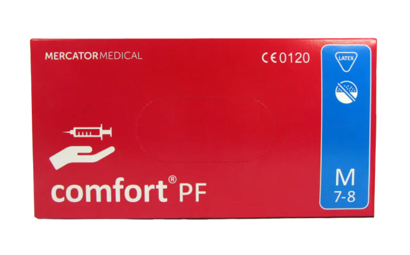 Рукавички латексні без пудри Comfort 50 пар/100 шт. в уп. XS-XL (AN001193)