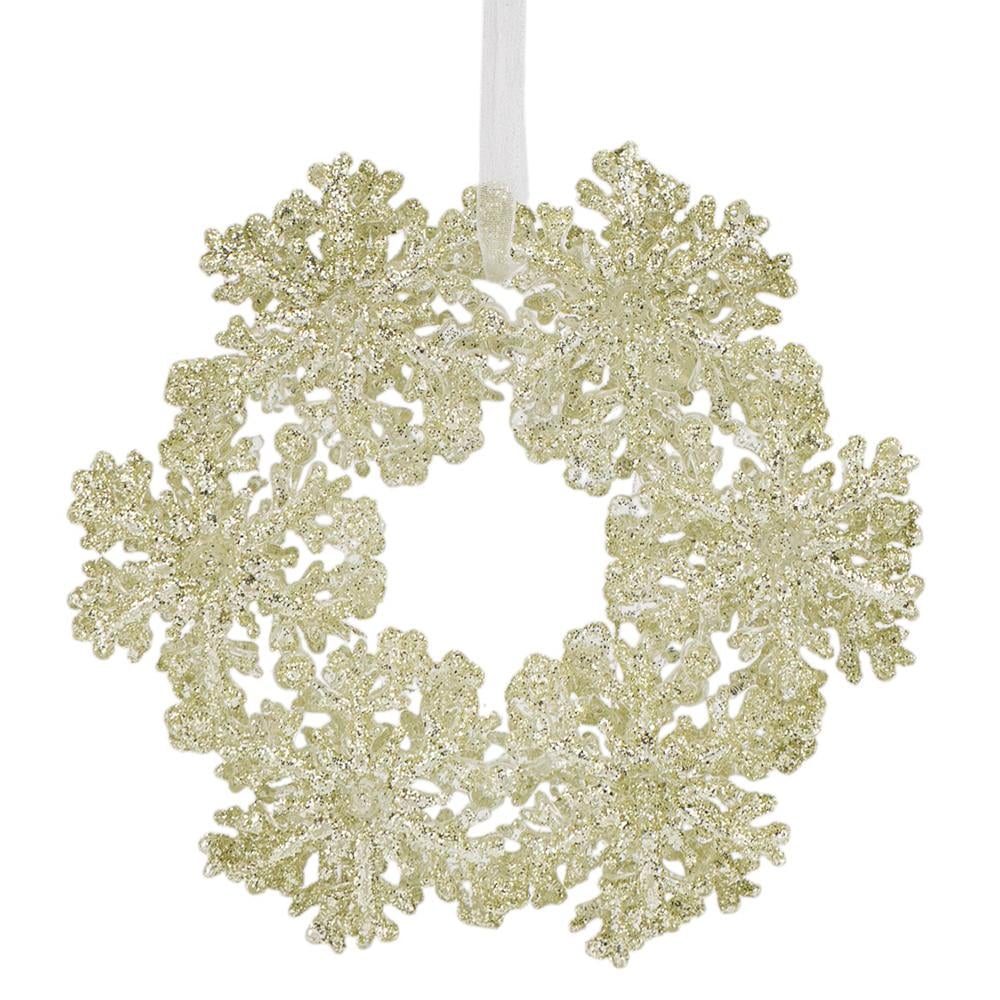Елочная игрушка Венок из снежинок 12,7 см (6040-021)