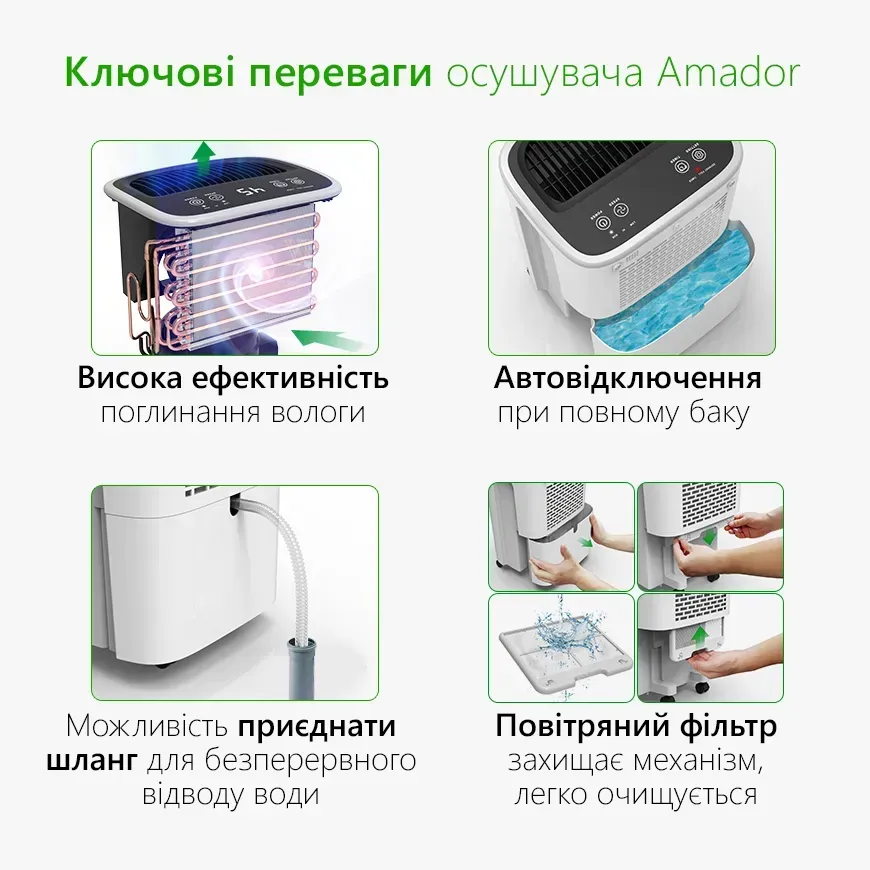 Осушитель воздуха Doctor-101 Amador бак 2,3 л/производительность 12 л/день (PD12R-KBE) - фото 8 Осушитель воздуха Doctor-101 Amador бак 2,3 л/производительность 12 л/день (PD12R-KBE) - фото 8