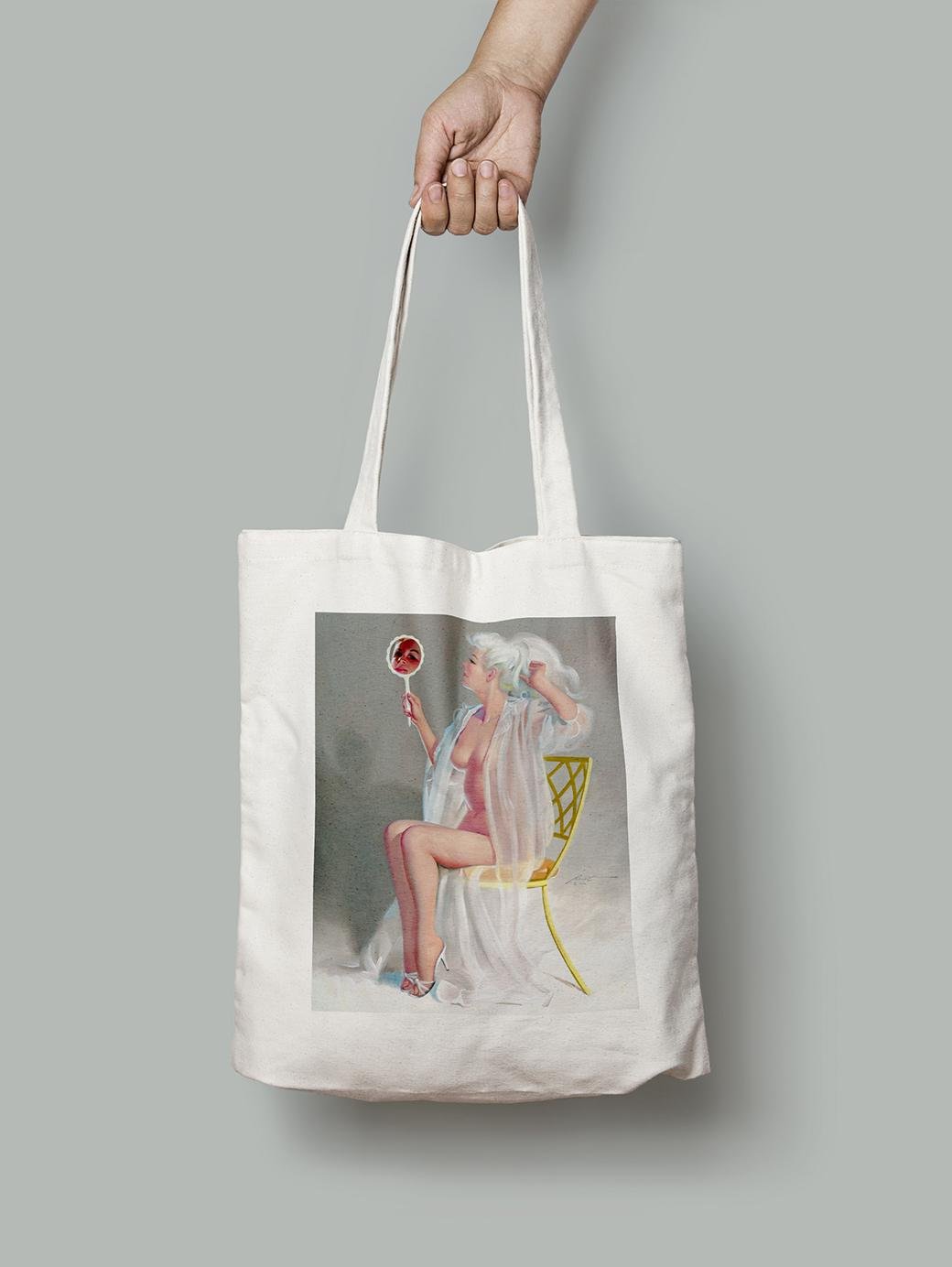 Эко-сумка Пин ап с зеркалом. Дональд Раст шопер (pin_up1740022_Bag)