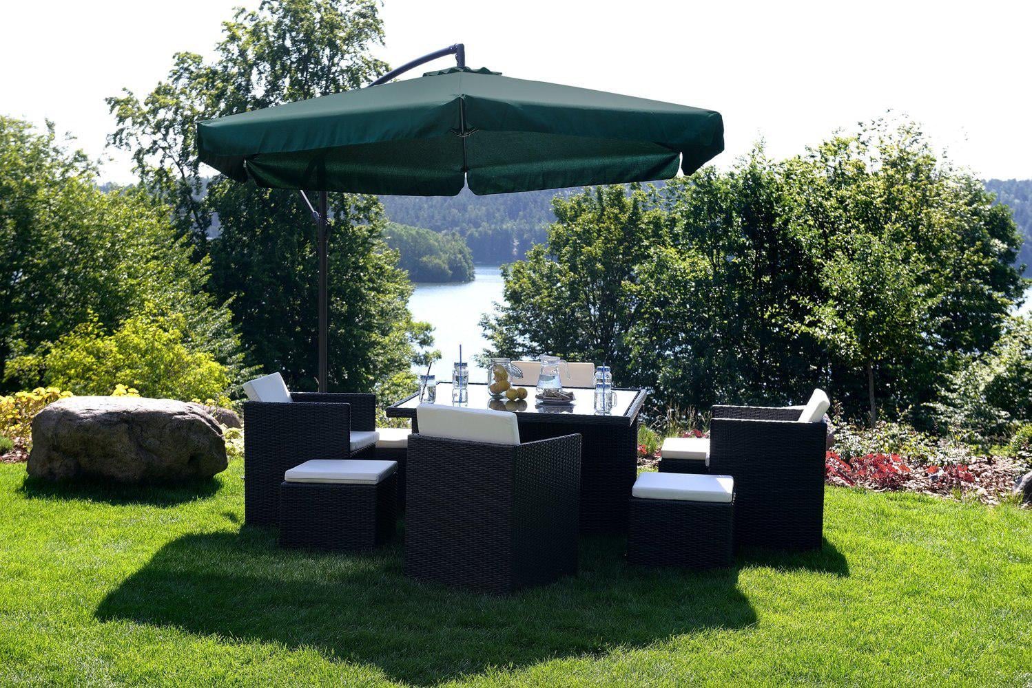 Садовый зонт раскладной Funfit Garden 300 см с наклоном Зеленый (PR-UM3GR)