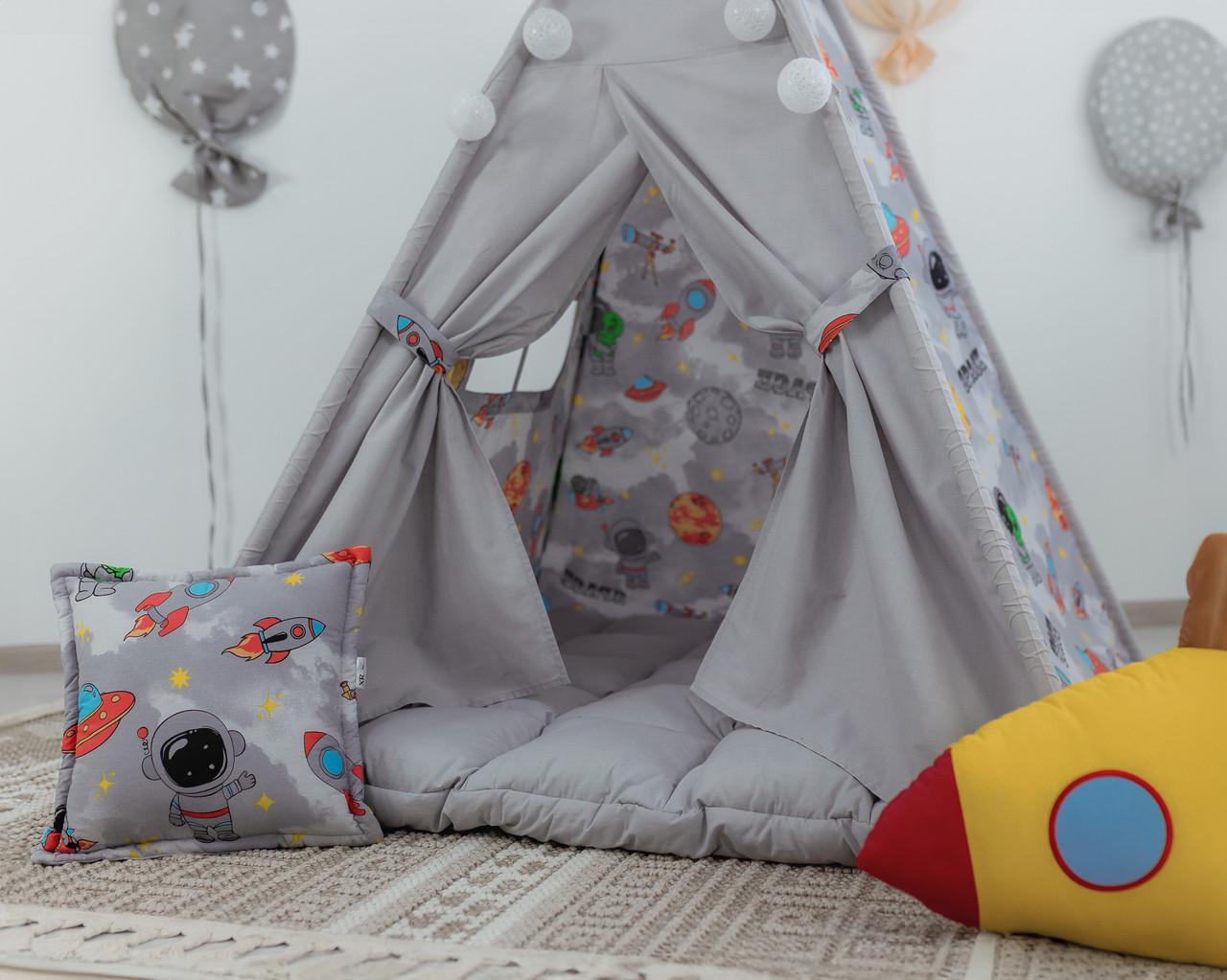 Вігвам дитячий Космос із килимком бон бон - фото 5 Вігвам дитячий Космос із килимком бон бон - фото 5