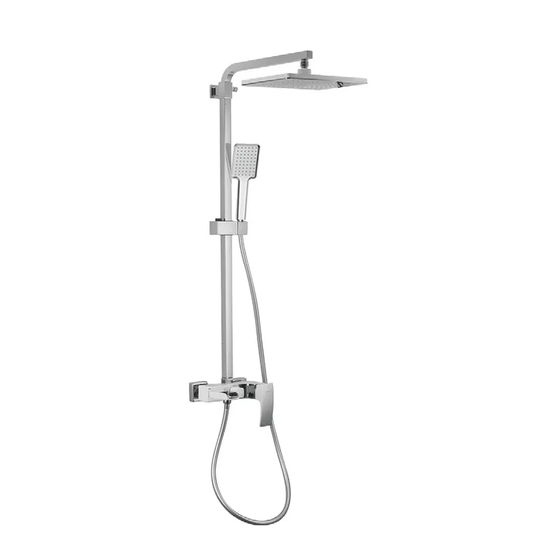 Душевая колонна KOER KB-58007-04 со смесителем водопад 3 функции Хром/Белый (KR5161)