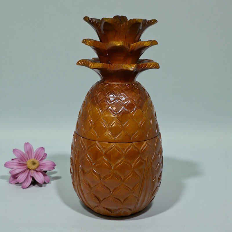 Шкатулка резная деревянная Ананас 30х13 см (K-75)