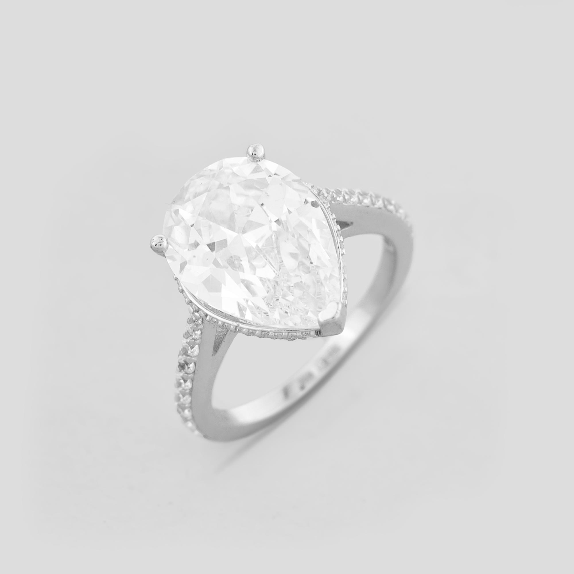 Серебряное кольцо Minimal Эхо р. 15,5 (18277)