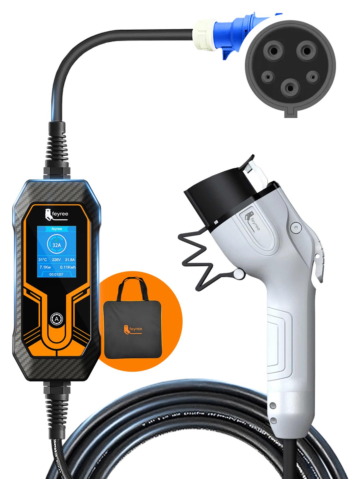 Зарядка для электромобиля Type 1 7 кВт 32А Черный (73116)