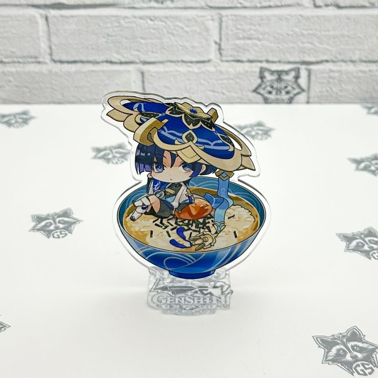 Фігурка колекційна акрилова Chibi Genshin Impact Мандрівник Скарамуччі 10 см (2190486172)