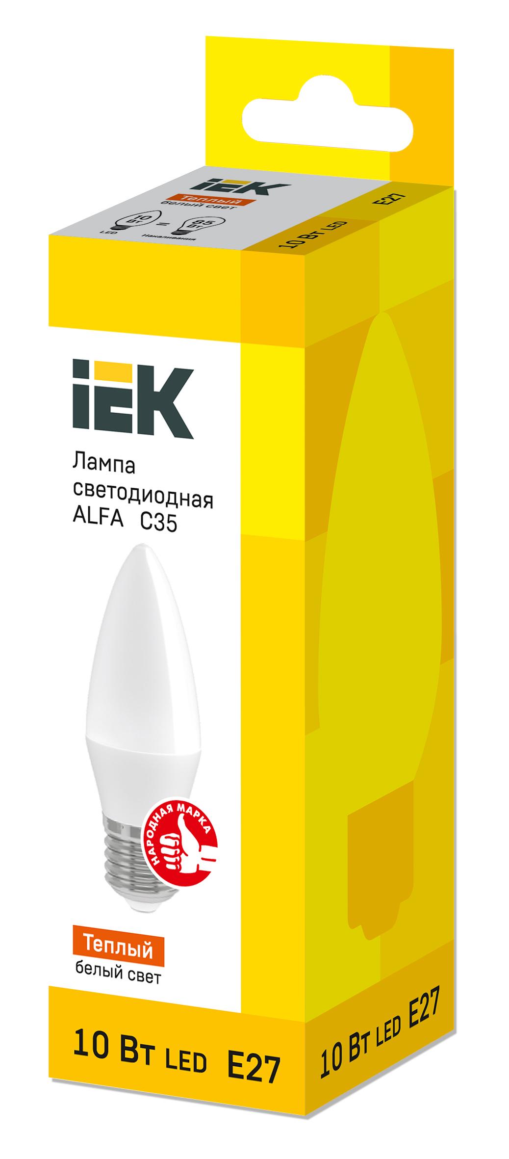 Лампа світлодіодна філаментна УЕК alfa C35 свічка 10V 220W 900lm 3000К E27 37х100 мм (LLA-C35-10-230-30-E27) - фото 2