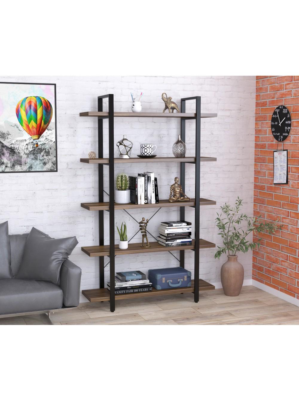 Стеллаж MSM Сингл-5 Loft Дуб Родос/Черный (700-164-2) - фото 1