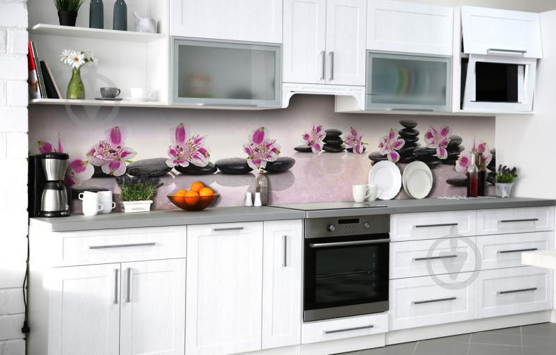 Скинали на кухню Zatarga «Бал камней» 650х2500 мм виниловая 3Д наклейка кухонный фартук самоклеящаяся