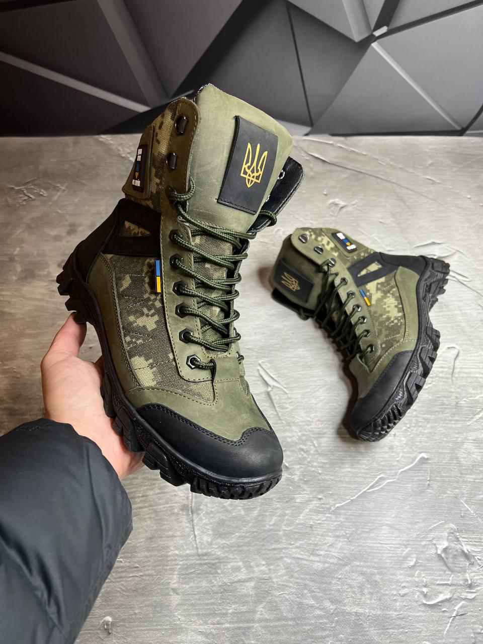 Берці чоловічі із натурального нубука/кордури демісезонні р. 40 Хакі/Піксель - фото 4 Берці чоловічі із натурального нубука/кордури демісезонні р. 40 Хакі/Піксель - фото 4