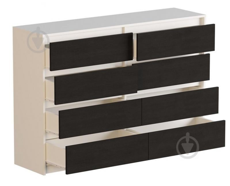 Комод для вещей Эверест Микс-5 Ролики венге белый