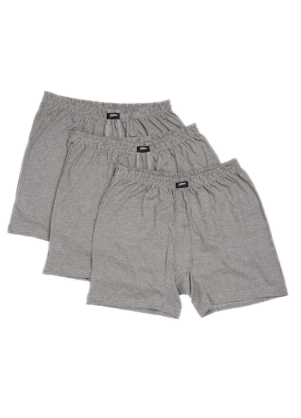 Сет мужских трусов Наталюкс XL 3 шт. Серый (1517112410143)