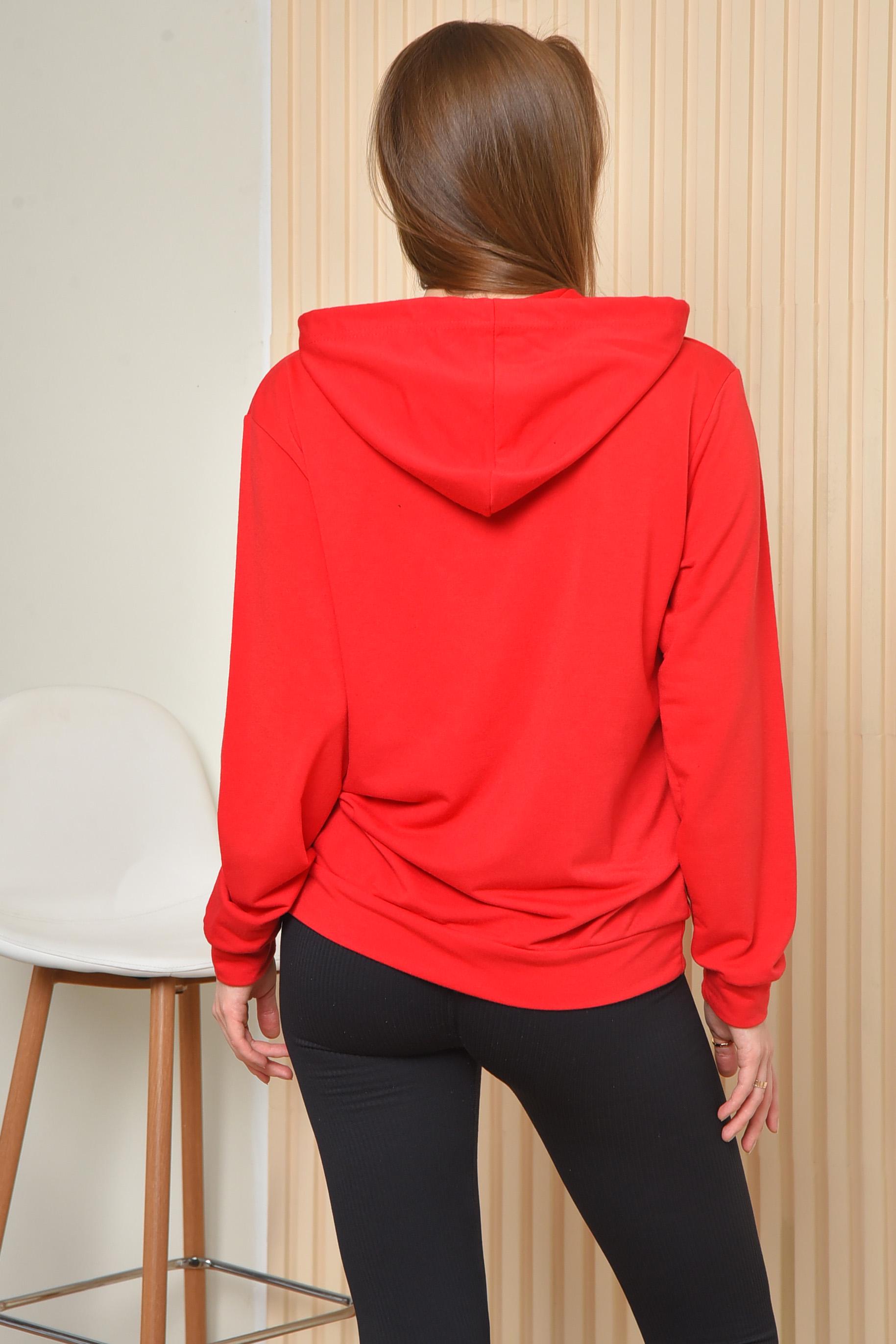 Кофта спортивна жіноча S-L Червоний (164977) - фото 3 Кофта спортивна жіноча S-L Червоний (164977) - фото 3