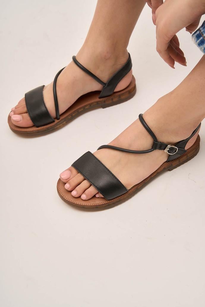 Босоножки женские LONZA кожаные р. 42 Черный (198970)