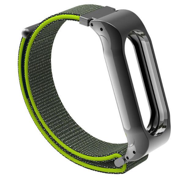 Нейлоновый ремешок Primo для фитнес-браслета Xiaomi Mi Band 2 Green (701419403)