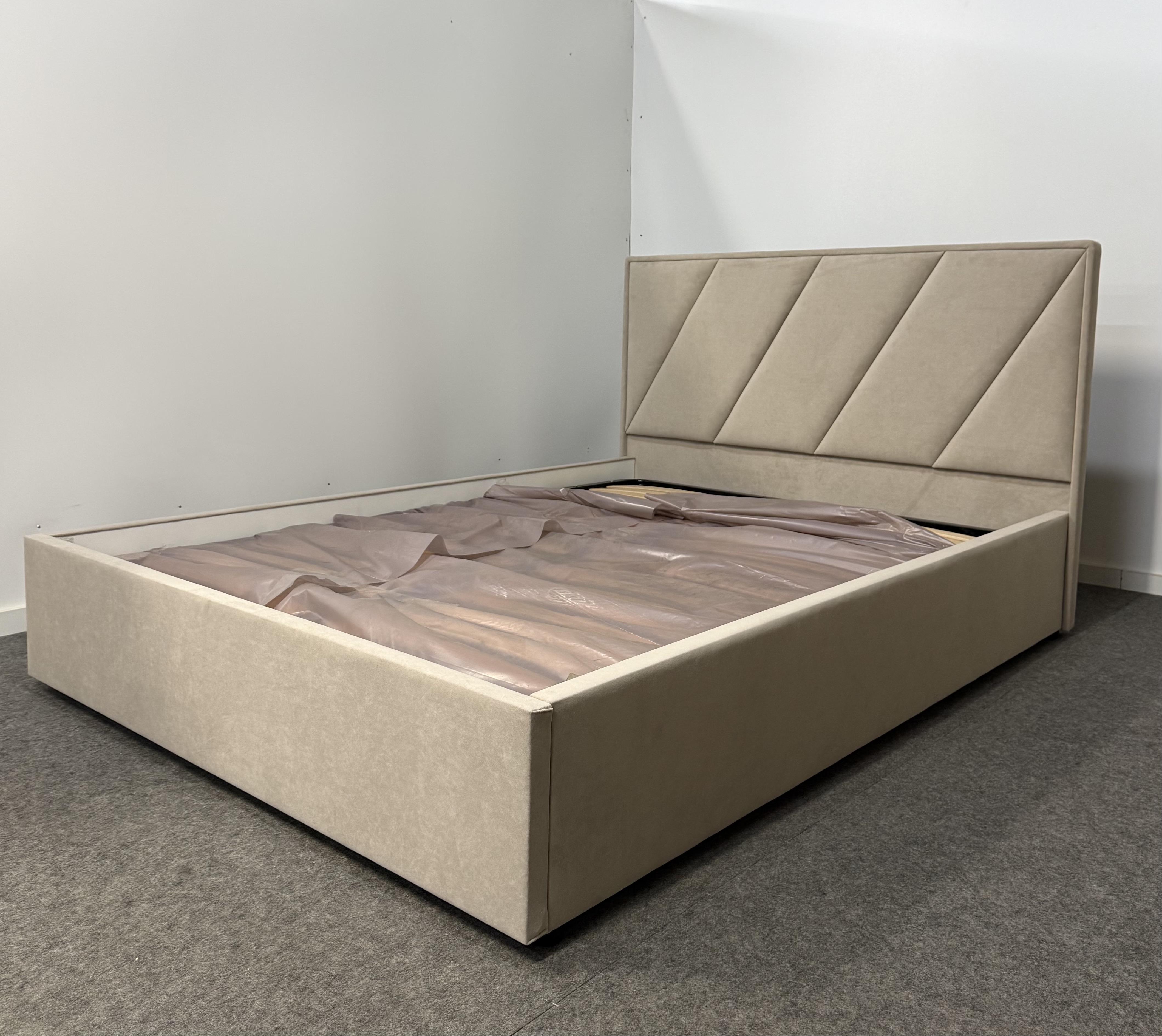 Кровать с подъемным механизмом ADS Mebli Сигма 120х200 см велюр Allure Бежевый (30746110) Кровать с подъемным механизмом ADS Mebli Сигма 120х200 см велюр Allure Бежевый (30746110)