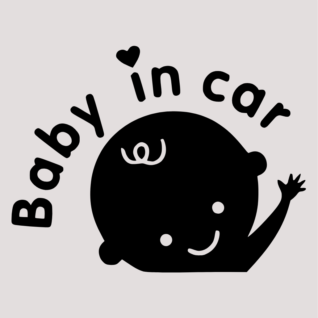 Наклейка на автомобіль вінілова Baby in Car та монтажна плівка 19x25 см (S-100-3043)