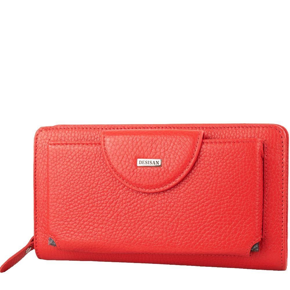 Кошелек женский кожаный DESISAN 1044 Красный
