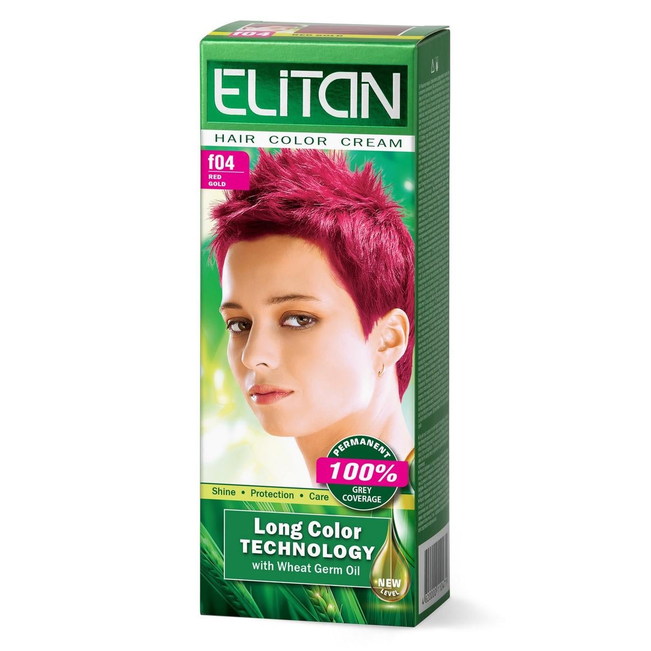 Крем-краска для волос стойкая ELITAN F-04 Красное золото (2196516206)