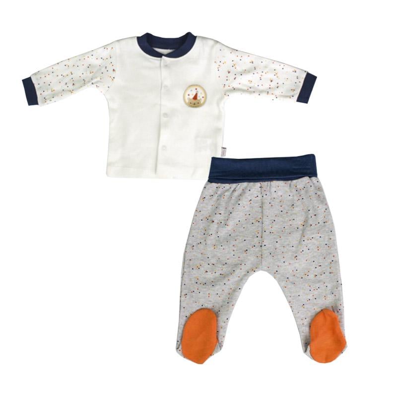 Комплект для малышей Bebetto F1065 56 см-62 см Белый/Серый