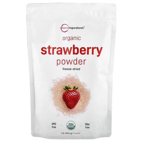 Порошок Micro Ingredients Organic Strawberry Powder 454 г (MII-02301)