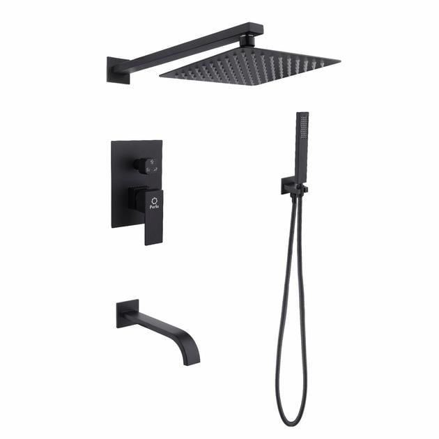 Душова система прихованого монтажу з виливом Perla SMART Чорний (PSS7704B)