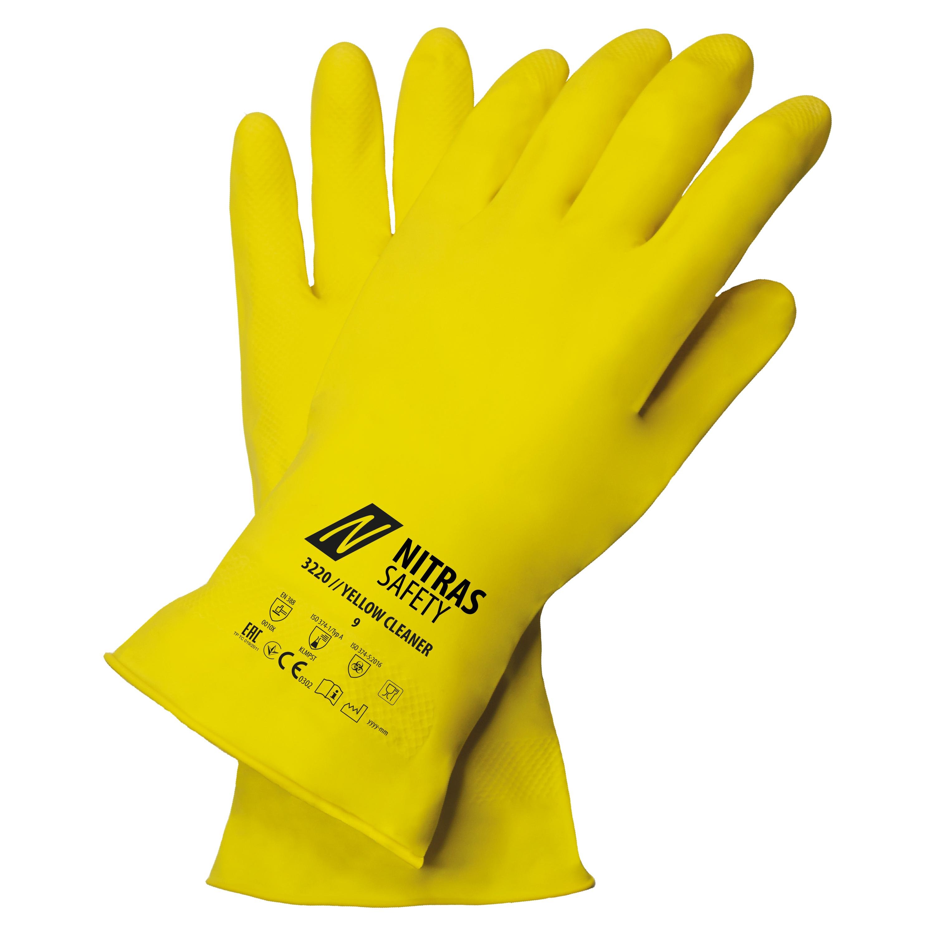 Перчатки NITRAS 3220 YELLOW CLEANER р. 9 (29085388)