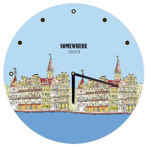 Часы настенные круглые Presentville Somewhere 1889 36 см (CHR O 15M013)
