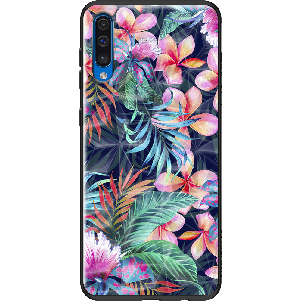 Чохол Boxface Samsung A505 Galaxy A50 flowers in the tropics Чорний силікон із призмою(36417-up1971-37862)