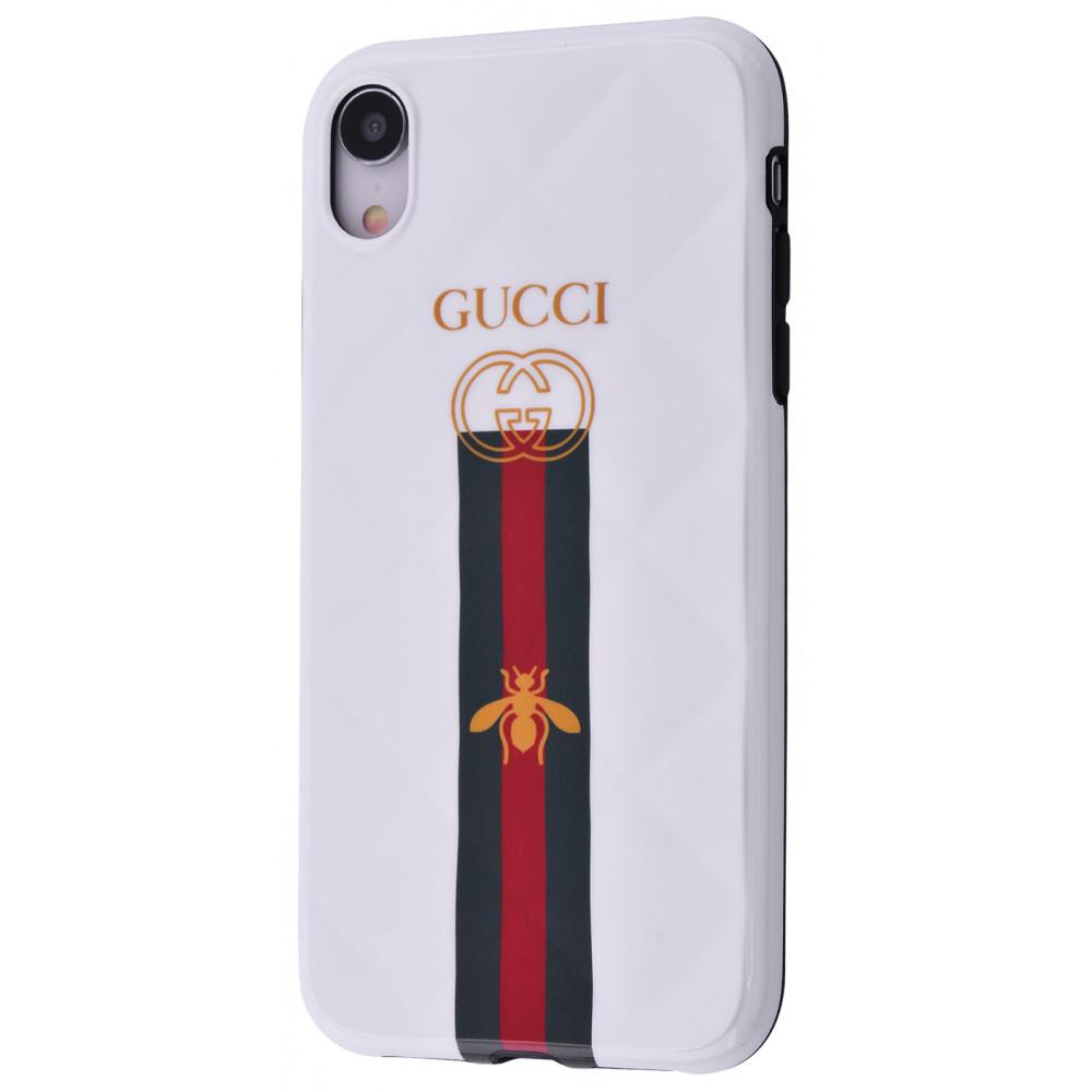 ᐉ Чехол PRC Fashion Brand case TPU для iPhone XR Gucci White с рисунком •  Купить в Киеве, Украине • Лучшая цена в Эпицентр