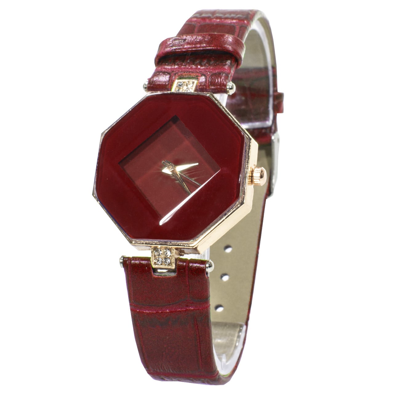 Часы для девушек нестандартной формы Rowng Геометрия Red