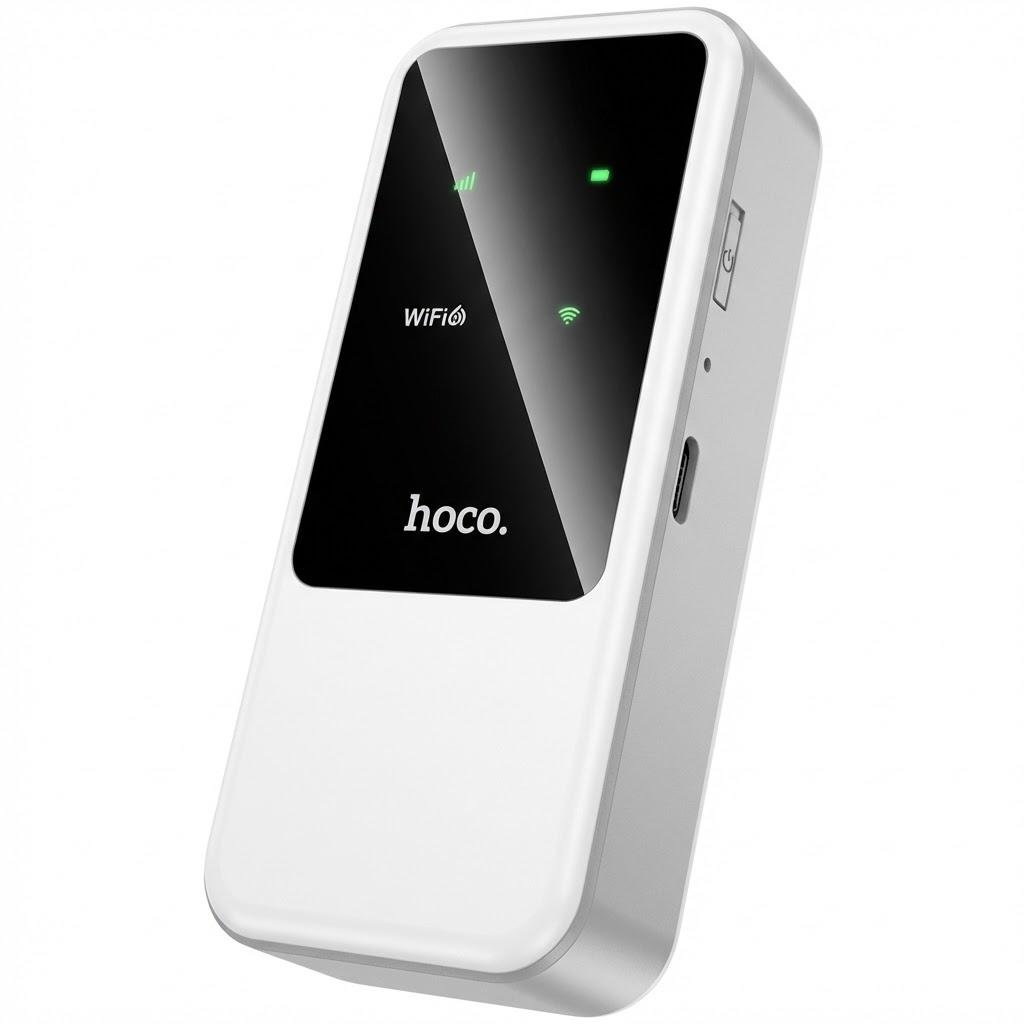 Роутер мобильный Hoco HI42 Wi-Fi 6 с поддержкой SIM-карты до 8 часов Белый (32157445) Роутер мобильный Hoco HI42 Wi-Fi 6 с поддержкой SIM-карты до 8 часов Белый (32157445)