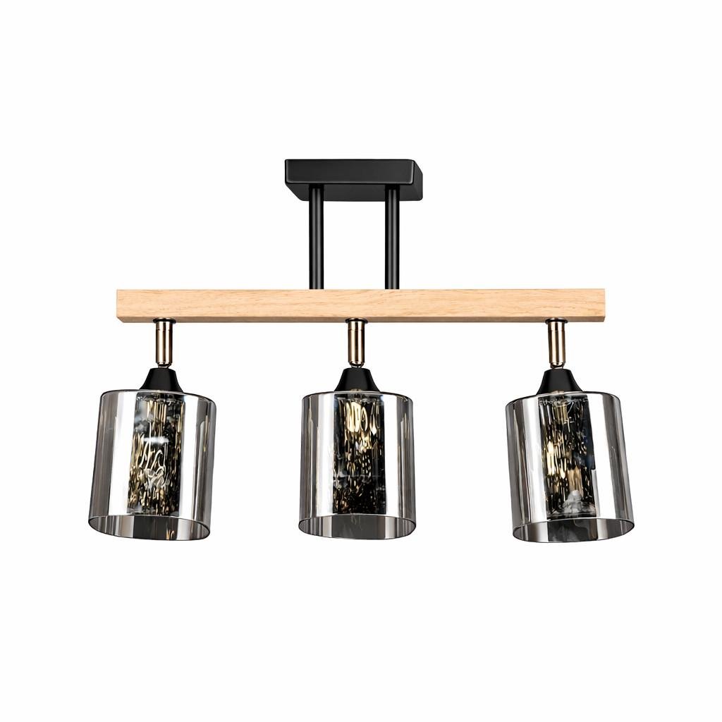 Люстра P5-N5280/3BK+WOOD на 3 лампочки (32084286)