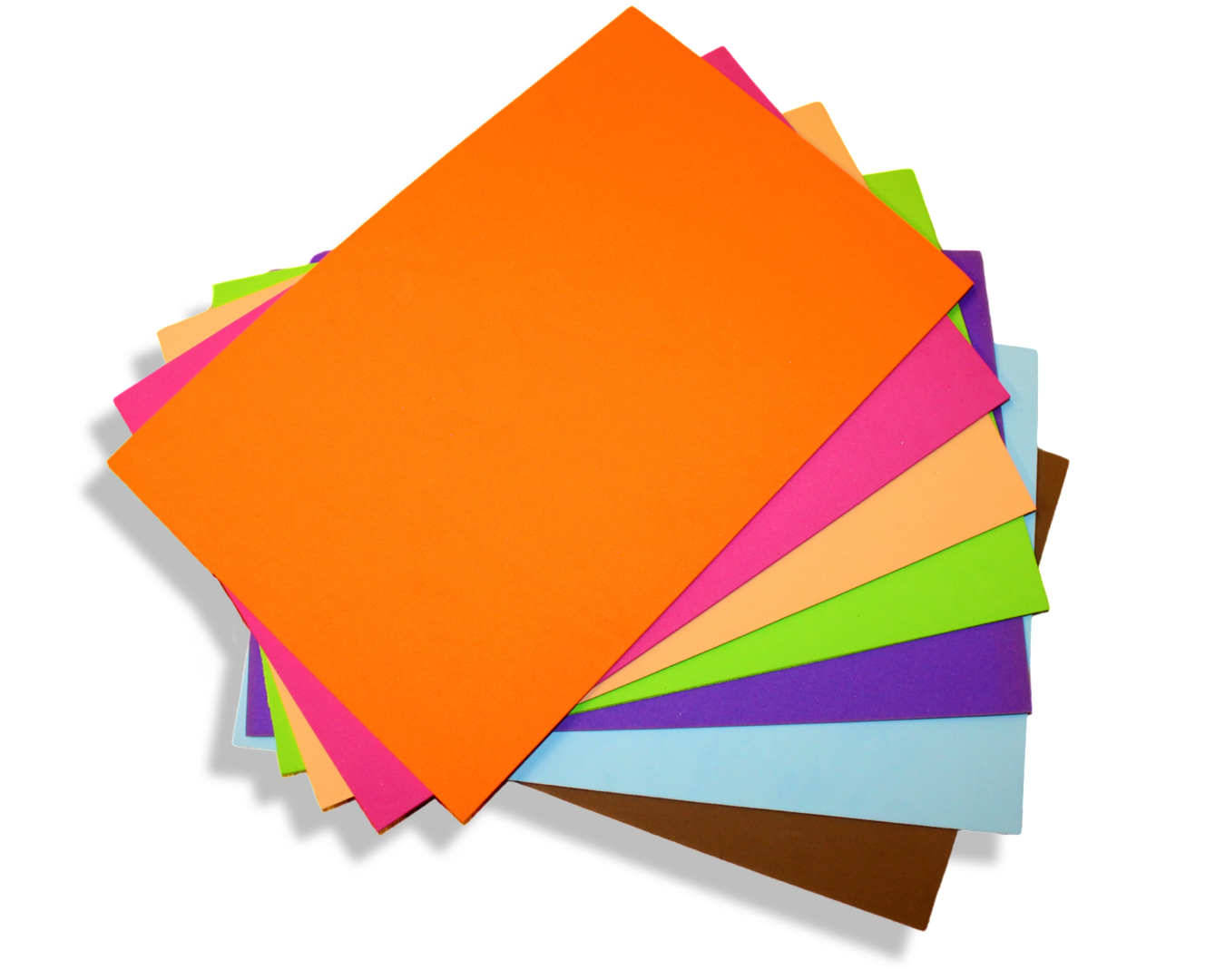 Комплект фоамирана матовый 7 цветов 2 мм 20х30 см