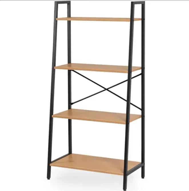 Стеллаж лофт для дома Mirpol MEBEL ELITE GIA 131×64×34 см Дуб/Черный (ME.GIA/D/CZ/REG)