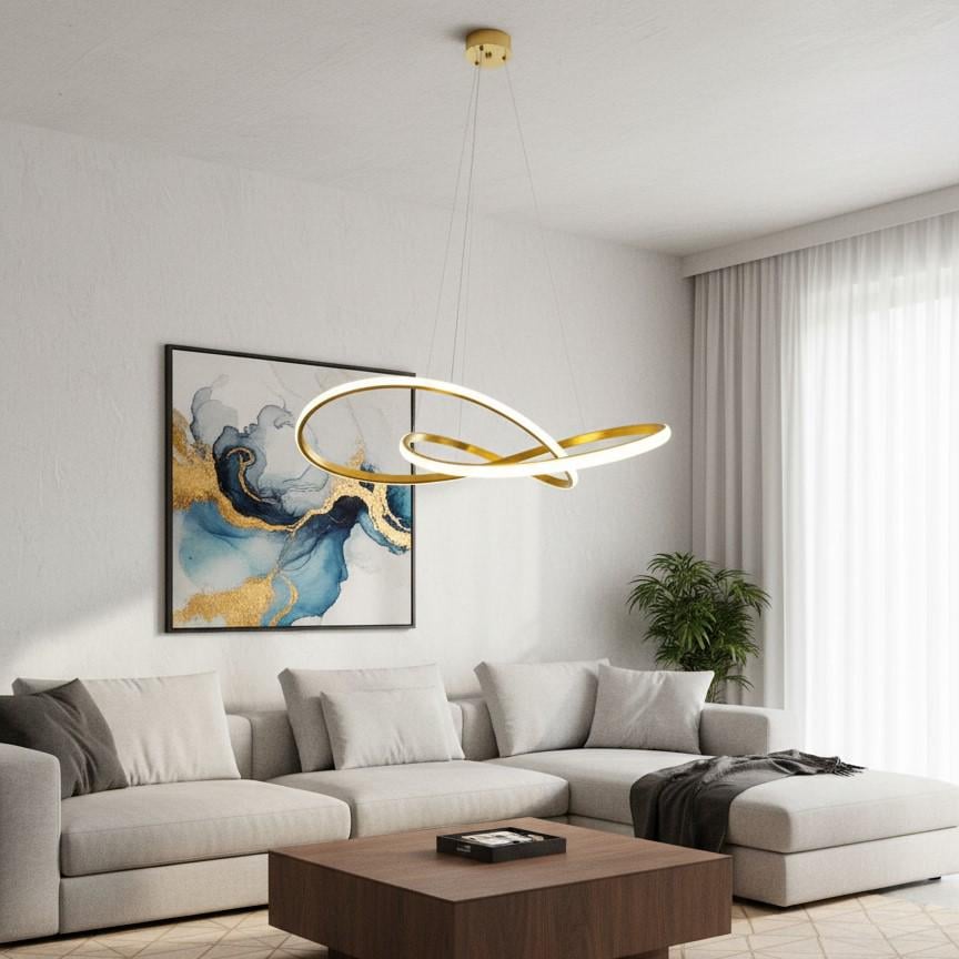 Люстра светодиодная Zilini DD4066GD 75W Золотистый (30243239)