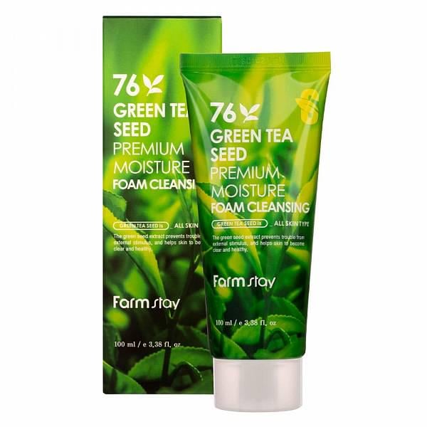 Пінка для вмивання FarmStay Green Tea Seed Premium Moisture Foam Cleansing (8809469775137)