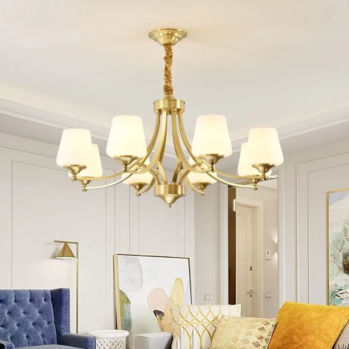 Люстра потолочная Звон LED 5027 8 плафонов Золотой (7038052)