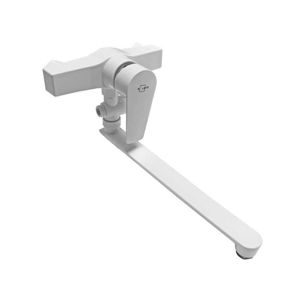 Смеситель для ванны Zegor Solone LAP6-A030 длинный излив L340 Белый Смеситель для ванны Zegor Solone LAP6-A030 длинный излив L340 Белый