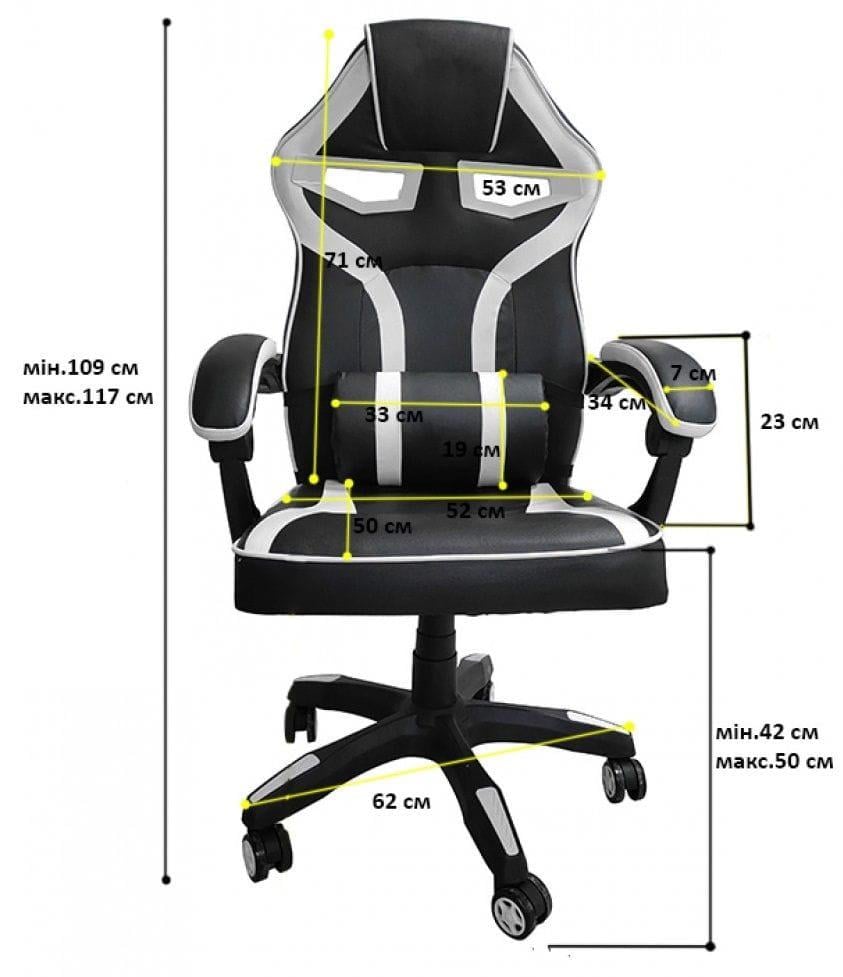 Крісло геймерське Білий - фото 10 Крісло геймерське Білий - фото 10