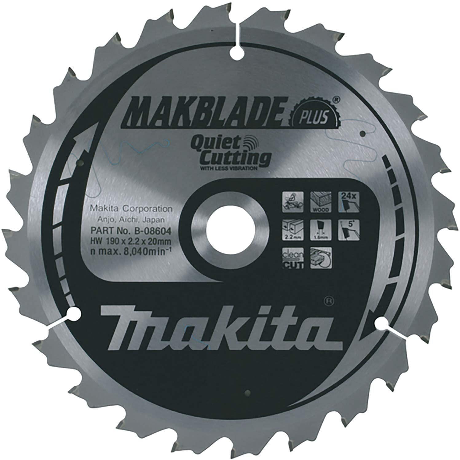 Диск пильный по дереву Makita Makblade Plus 190х20 мм 60T