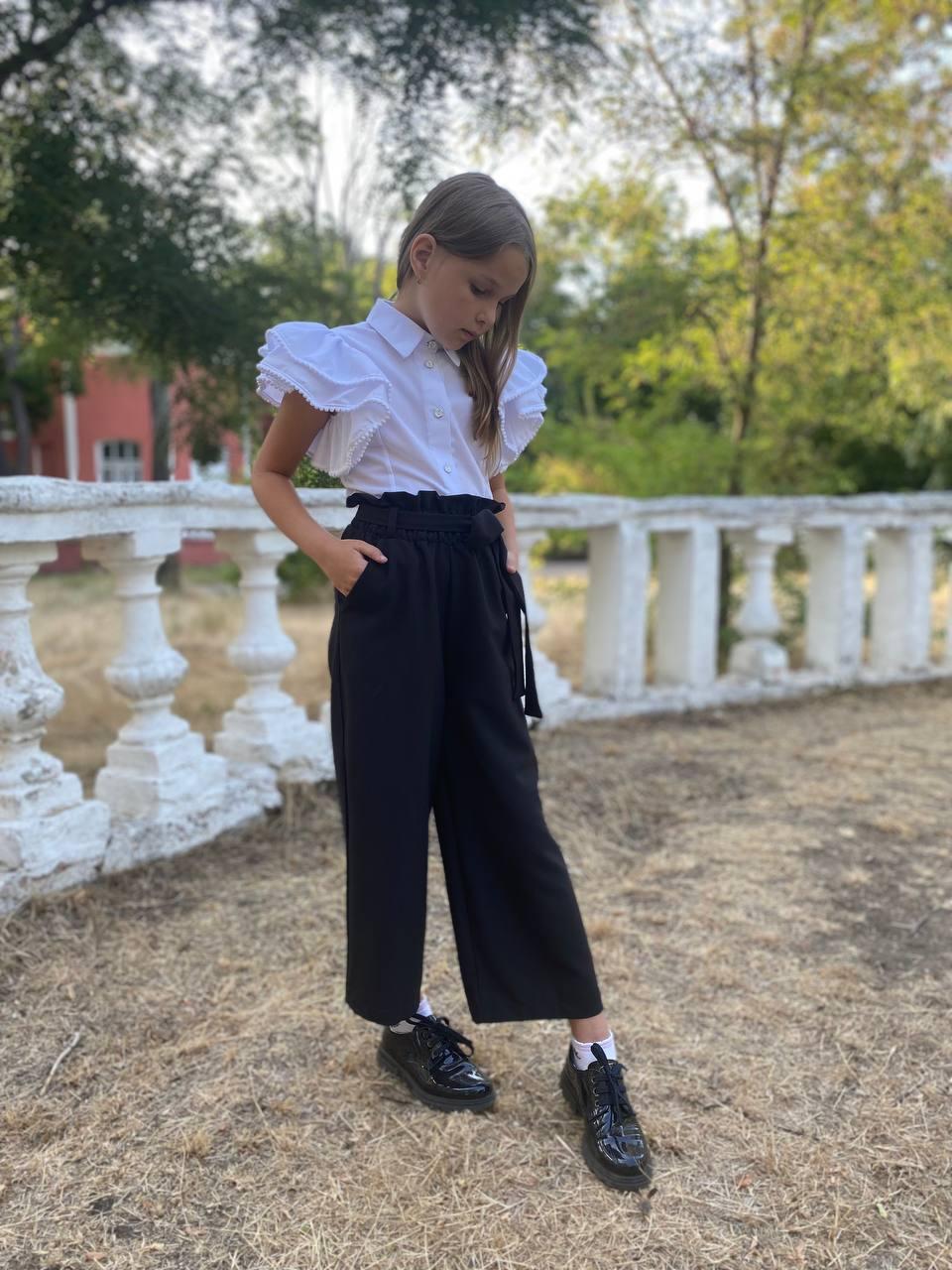 Брюки кюлоты школьные подростковые IRmAS 1019 140 см Черный