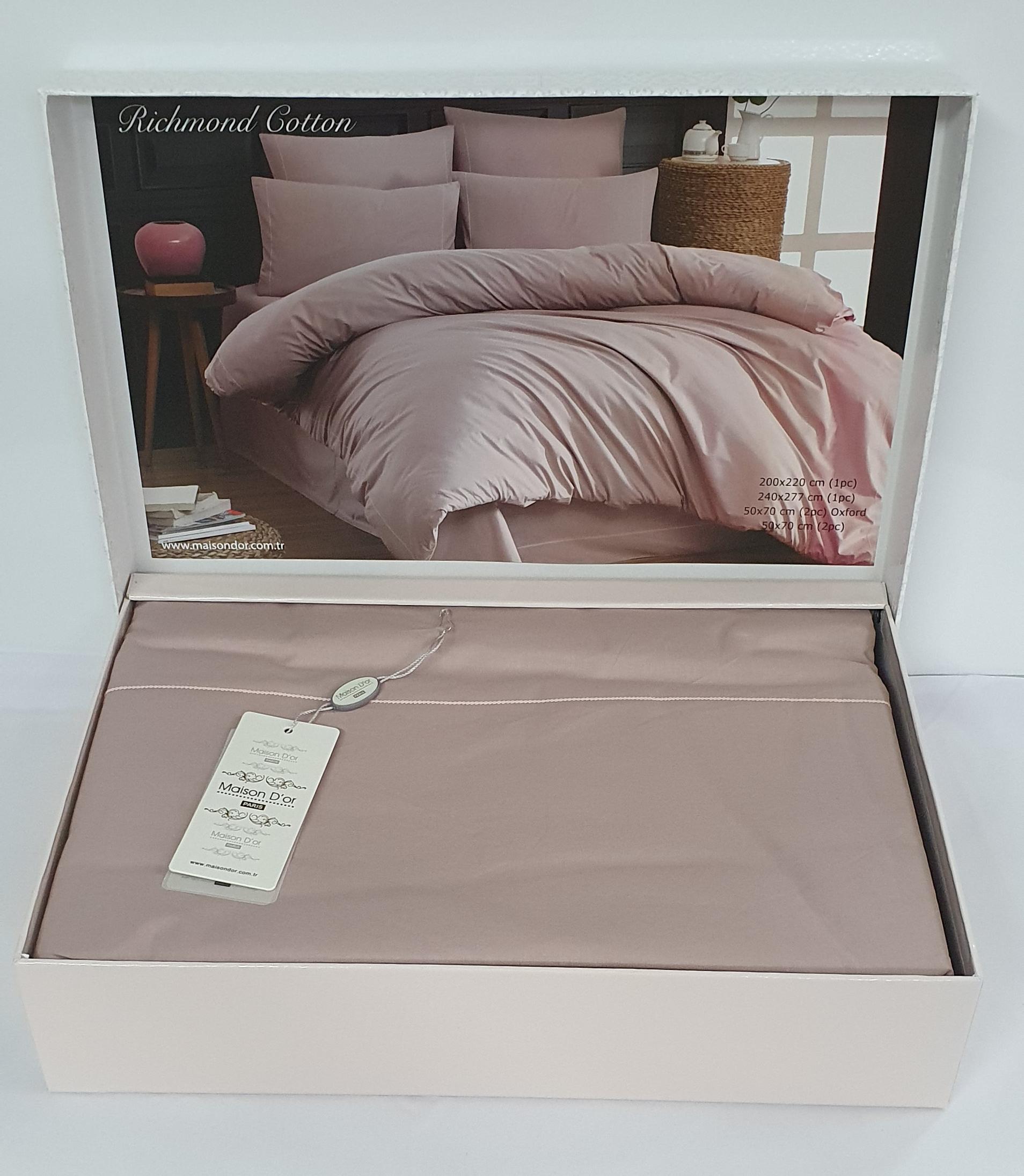 Комплект постельного белья Maison D'or Ранфорс Richmond Cotton 200х220 Pudra (CN5950)