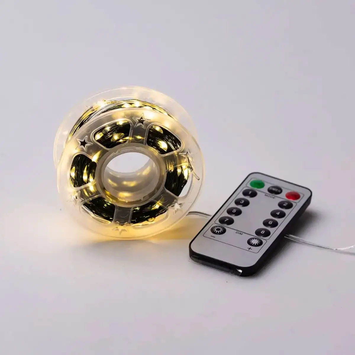 Гірлянда Роса нитка з пультом від мережі 500 LED 50 м Зелений нитка Жовтий