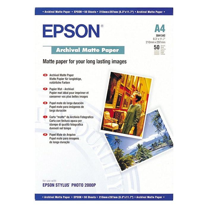 Фотобумага Epson Archival Matte Paper A4 192г/м² 50 шт. (C13S041342)