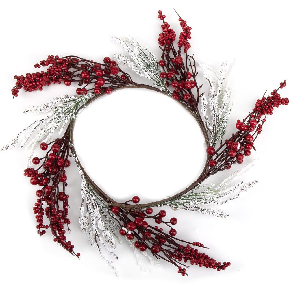 Венок новогодний с ягодами Elisey Спелые зимние ягоды Коричневый (ND-211-V-12)