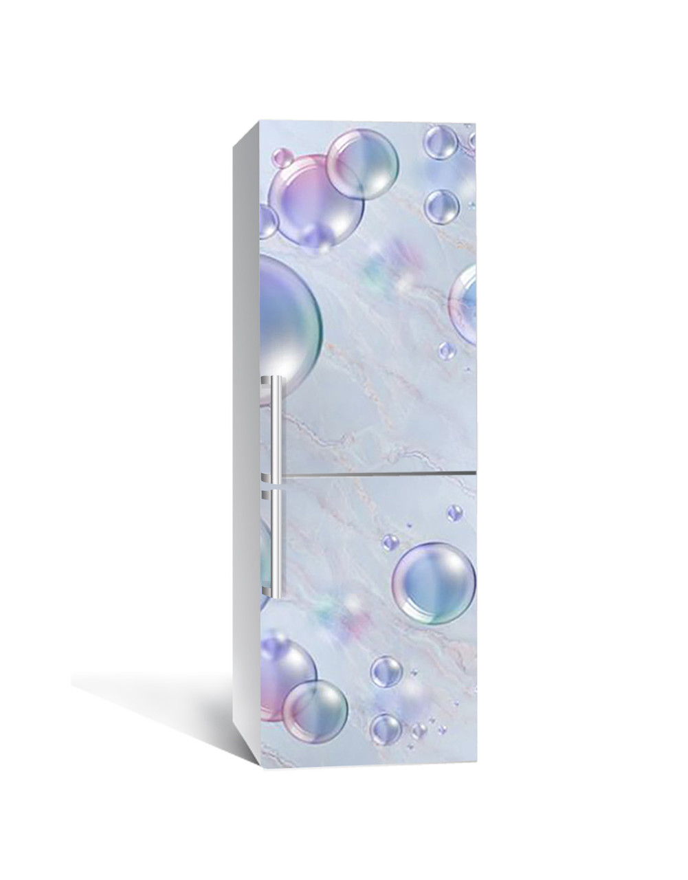 Наклейка 3D на холодильник Zatarga "Пузырьки газировки" виниловая 650х2000 мм