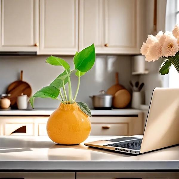 Ваза керамическая в виде мандарина 9х8 см (G00016) - фото 7 Ваза керамическая в виде мандарина 9х8 см (G00016) - фото 7