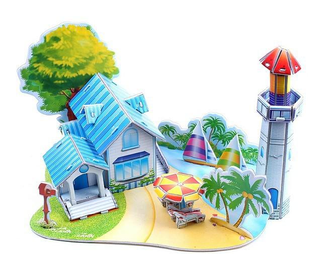 3D Пазл Mini Zilipoo Романтический пляж (689-J)